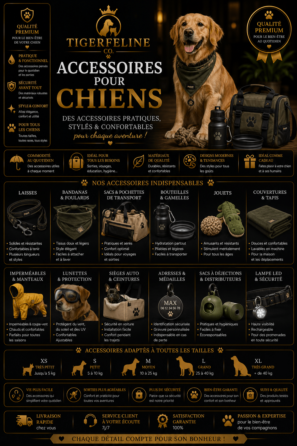 Accessoires pour chiens - TigerFeline Co