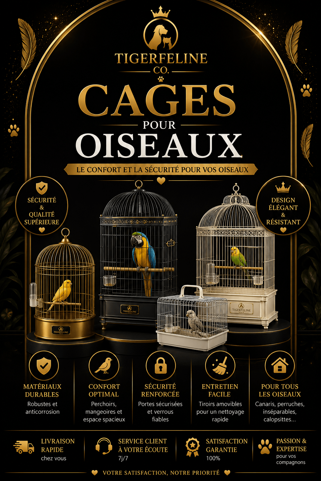 Cages pour oiseaux - TigerFeline Co