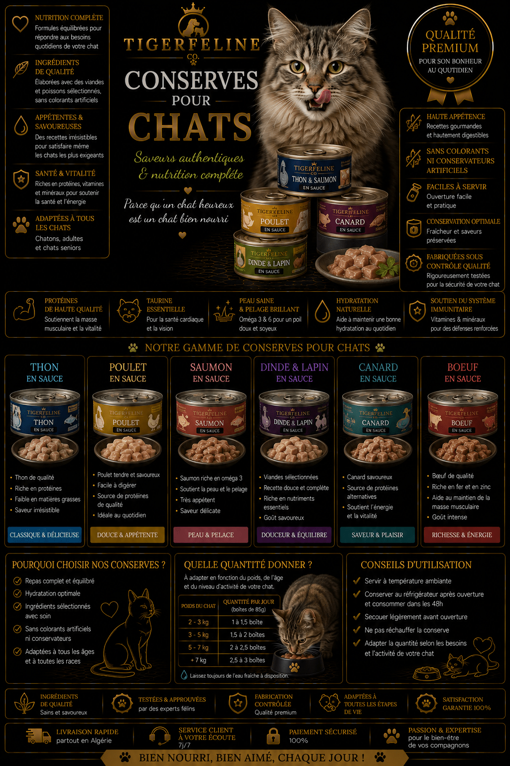 Conserves pour chats - TigerFeline Co