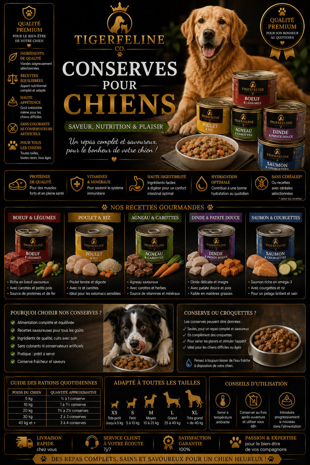 Conserves pour chiens - TigerFeline Co