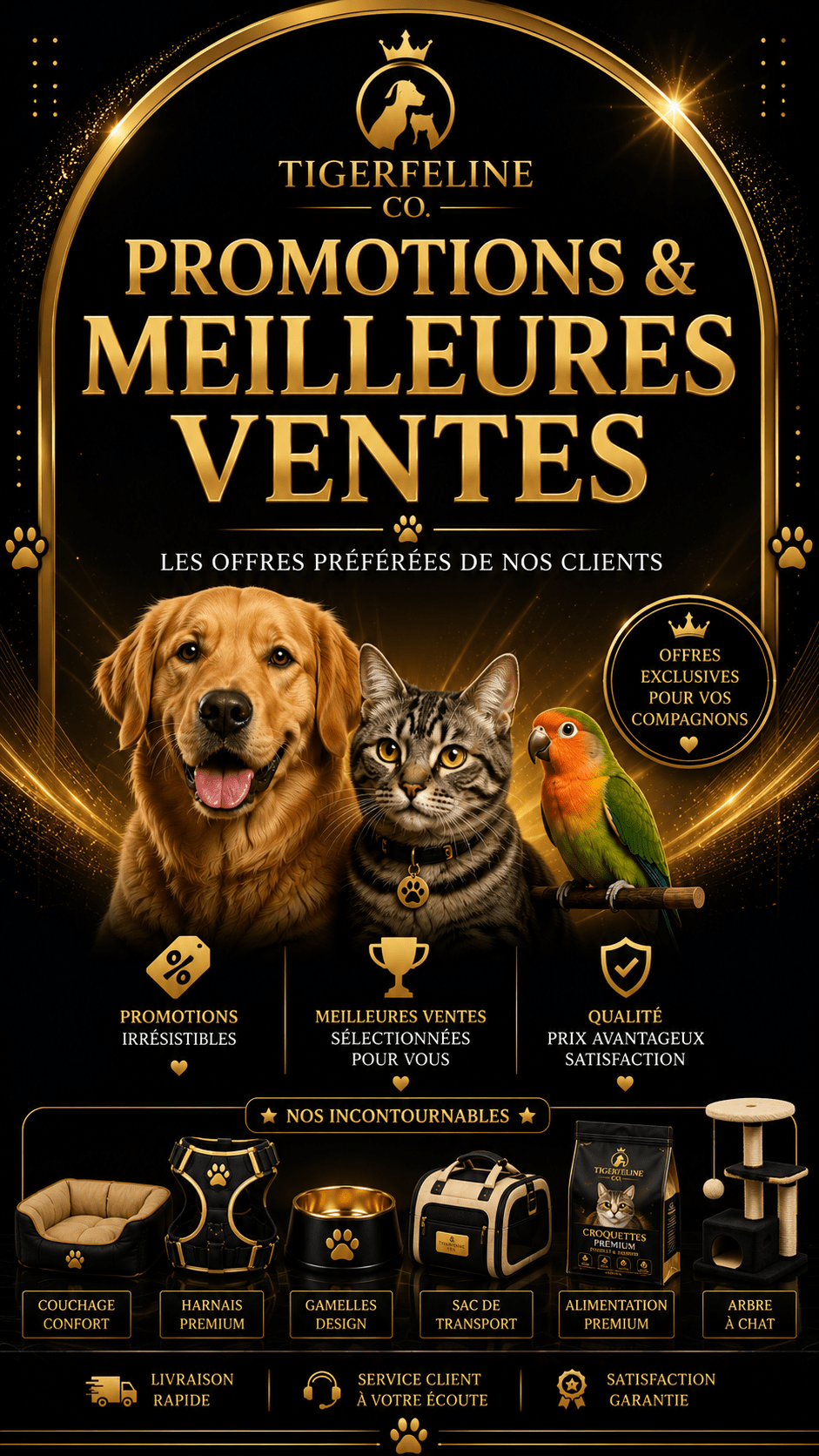 Promotions & Meilleures Ventes - TigerFeline Co