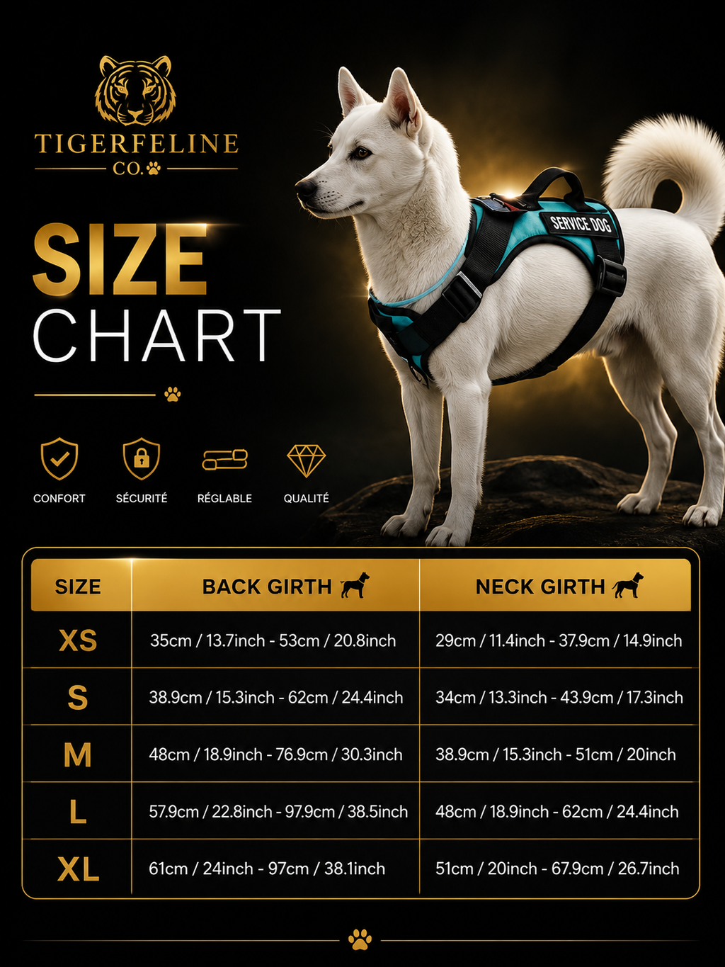 Harnais Tactique Réglable pour Chien avec Poignée de Contrôle