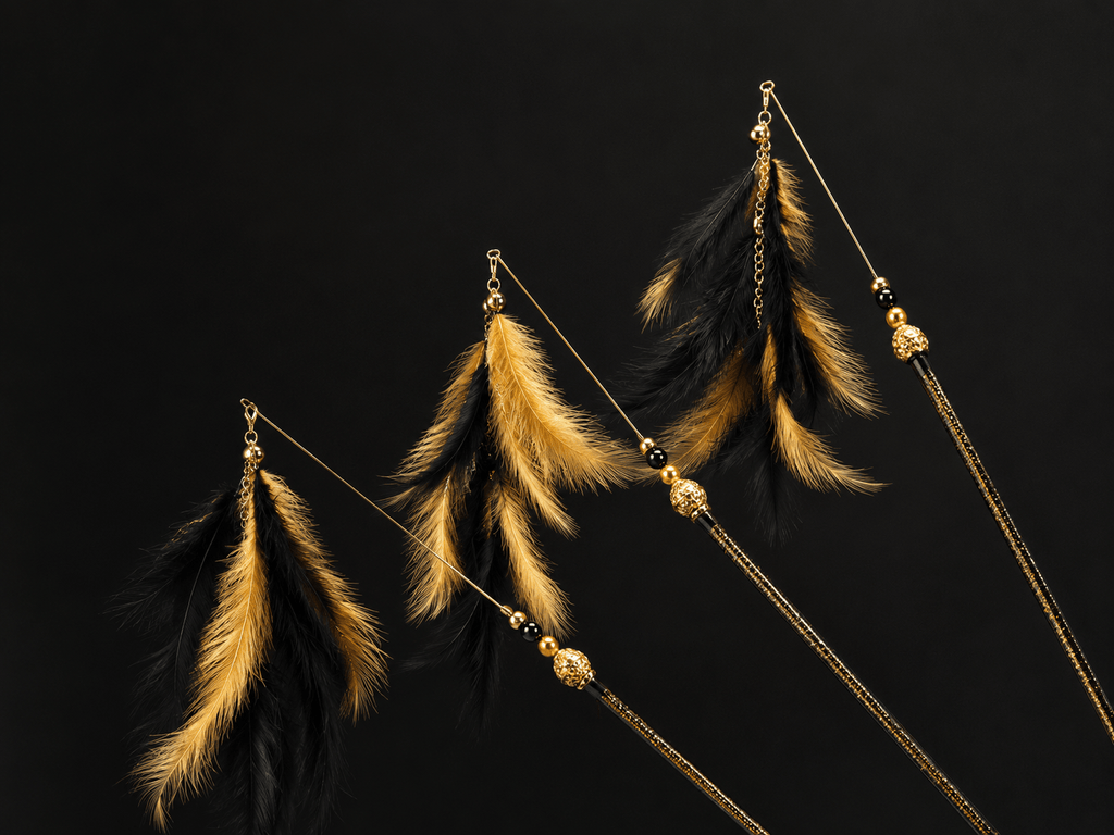 Baguette Interactive Premium à Plumes pour Chat | Premium Jouets pour Chats for cats, dogs and birds - TigerFeline Co
