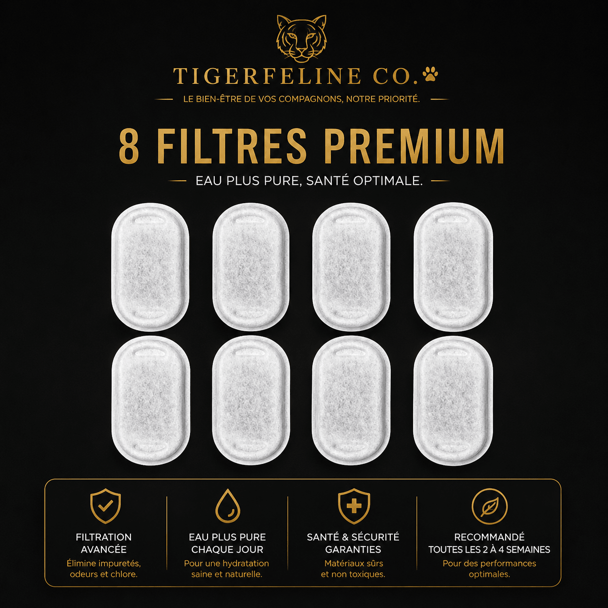 Fontaine à Eau Automatique Premium 2.2L en Acier Inoxydable pour Chats & Chiens | Premium Fontaine à eau pour animaux for cats, dogs and birds - TigerFeline Co