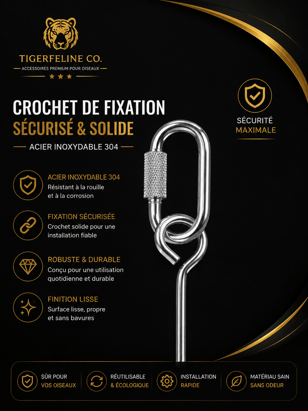Fourchette à Fruits en Acier Inoxydable 304 pour Oiseaux | Premium Oiseaux > Accessoires de Cage > Supports Alimentaires for cats, dogs and birds - TigerFeline Co