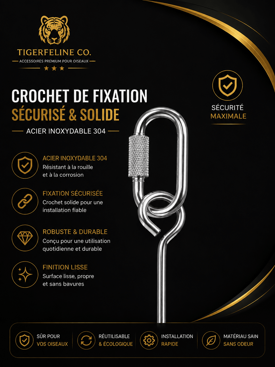 Fourchette à Fruits en Acier Inoxydable 304 pour Oiseaux | Premium Oiseaux > Accessoires de Cage > Supports Alimentaires for cats, dogs and birds - TigerFeline Co