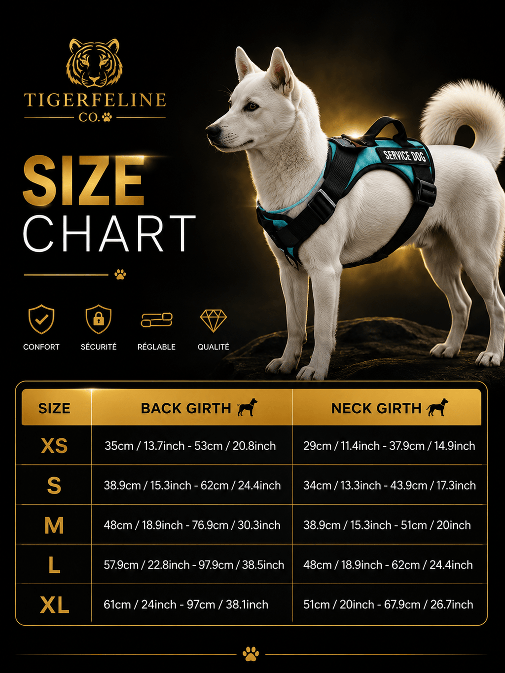 Harnais Tactique Réglable pour Chien avec Poignée de Contrôle | Premium Animaux & Accessoires > Chiens > Harnais & Colliers for cats, dogs and birds - TigerFeline Co