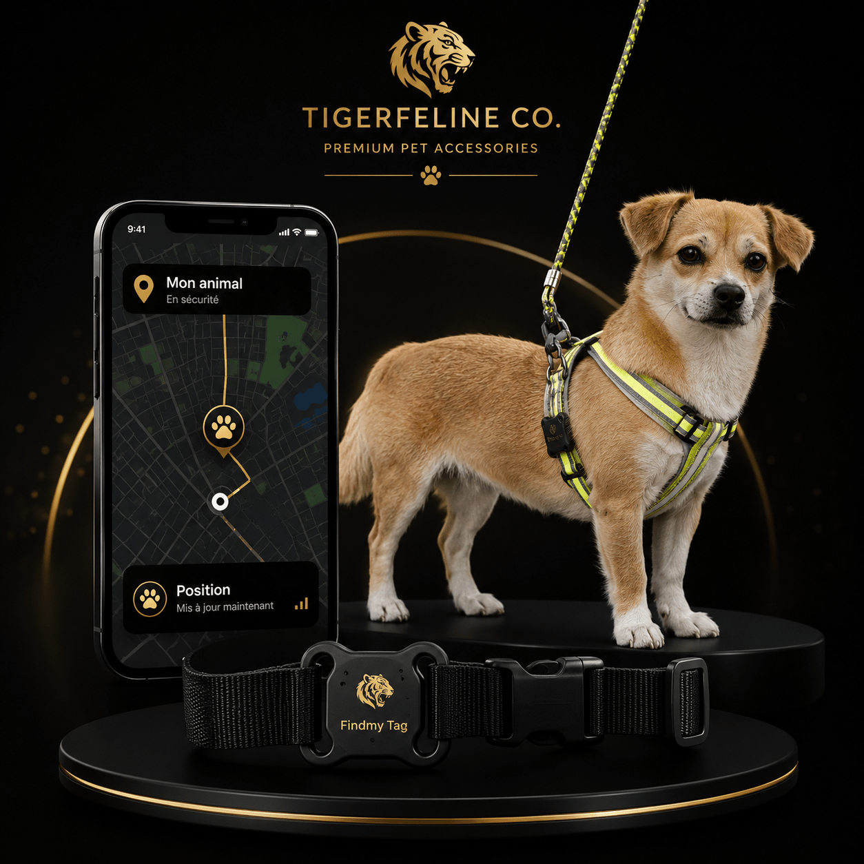 Traceur Intelligent FindMy Tag Étanche pour Chiens & Chats – Anti-Perte & Localisation Facile | Premium GPS & Caméras for cats, dogs and birds - TigerFeline Co